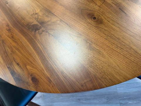 Axel Round Solid Wood Dining Table (120cm), American Black Walnut