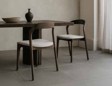 Elisa Fabric Dining Chair, Vanilla