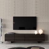 Emilia Wood TV Console, Smoked Oak