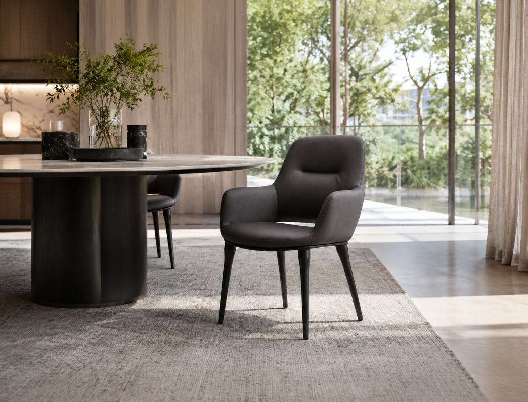 Enzo Dining Chair, Midnight Brown