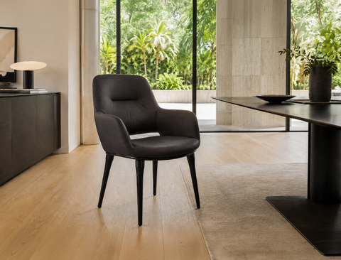 Enzo Dining Chair, Midnight Brown