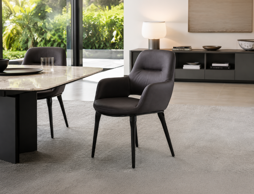 Enzo Dining Chair, Midnight Brown