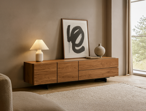 Erikson Wood TV Console, American Walnut