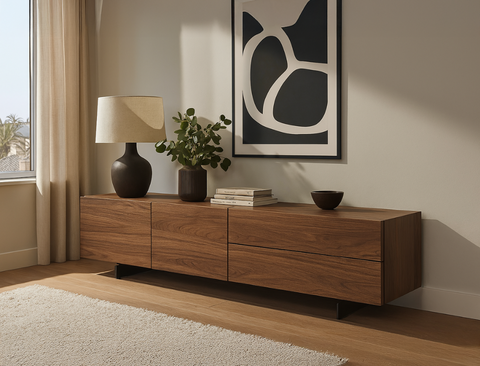 Erikson Wood TV Console, American Walnut