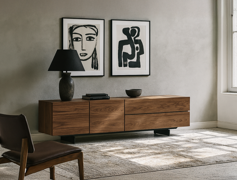 Erikson Wood TV Console, American Walnut