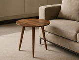 Eva Solid Wood Side Table, American Black Walnut