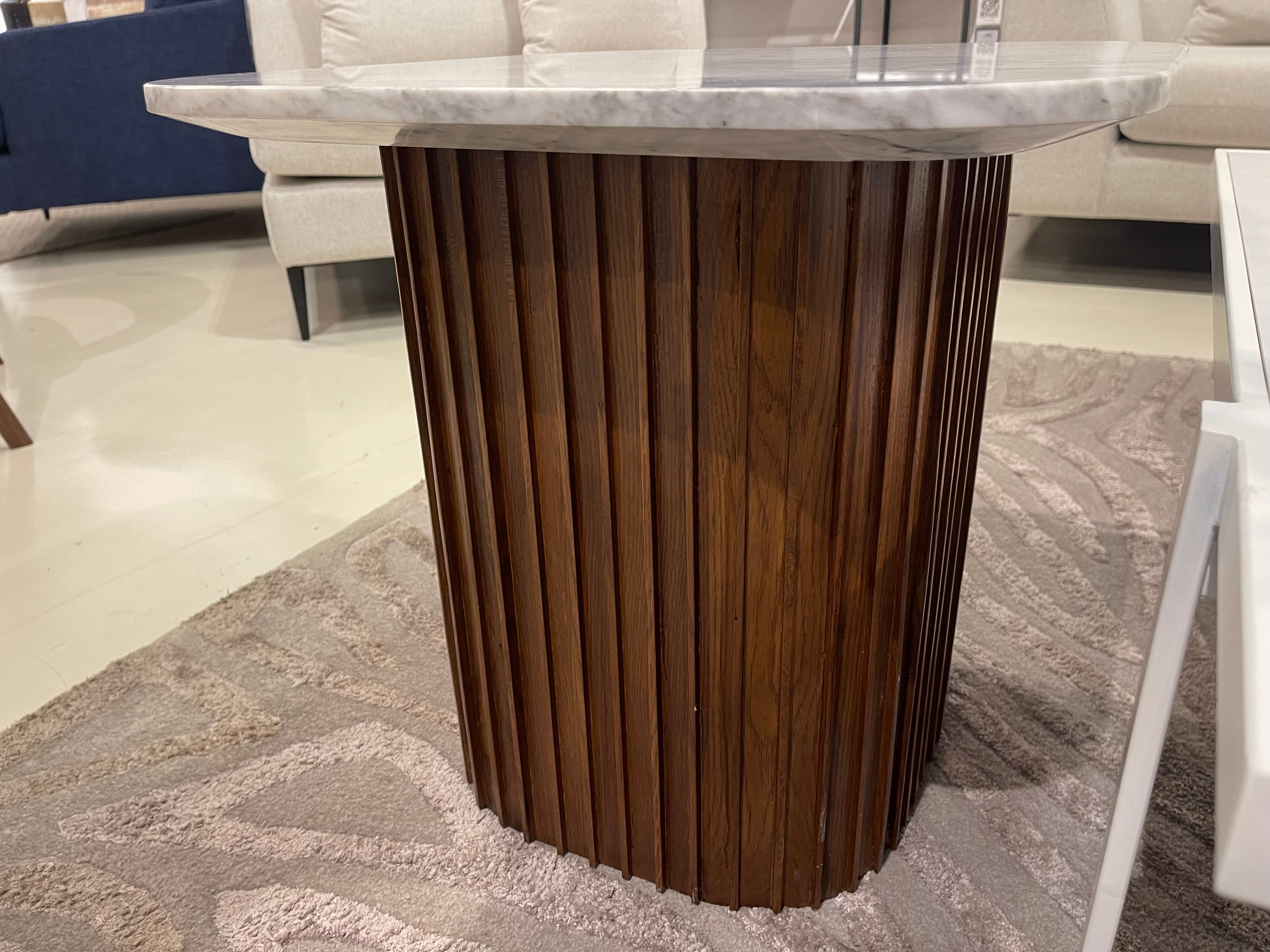 Bari Marble Side Table, White