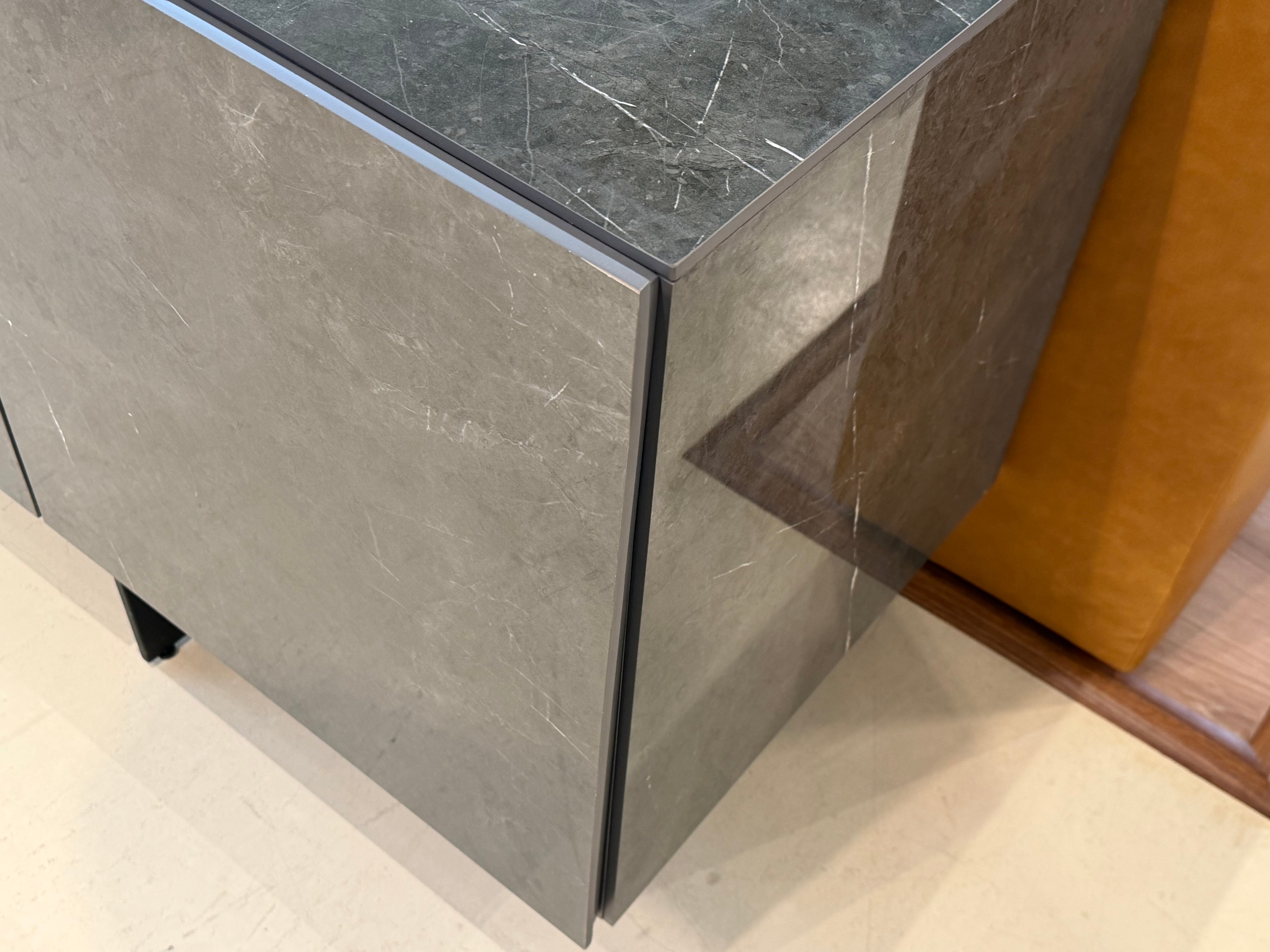 Etna Sintered Stone Sideboard, Grey (Glossy)