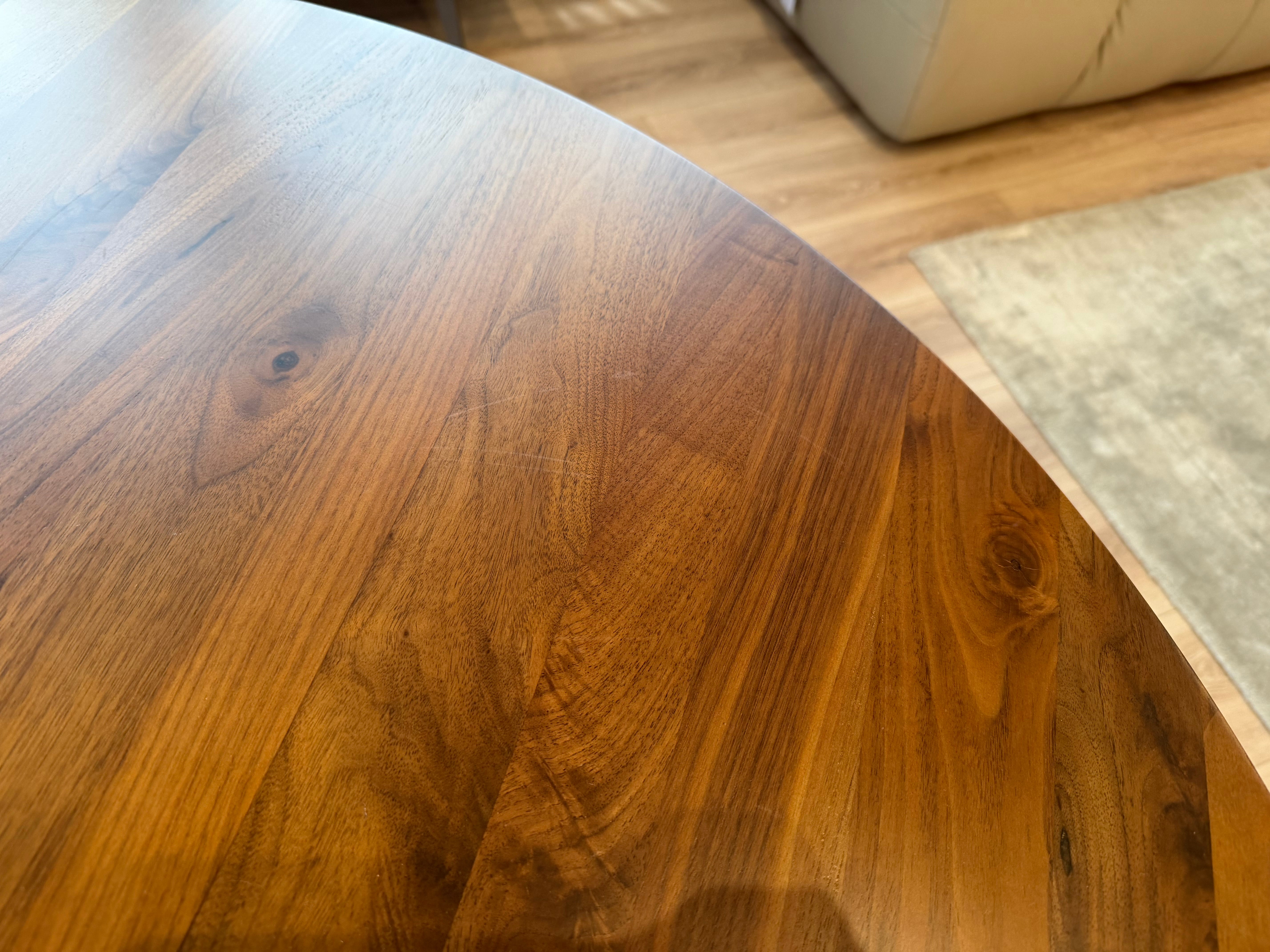 Axel Round Solid Wood Dining Table (120cm), American Black Walnut