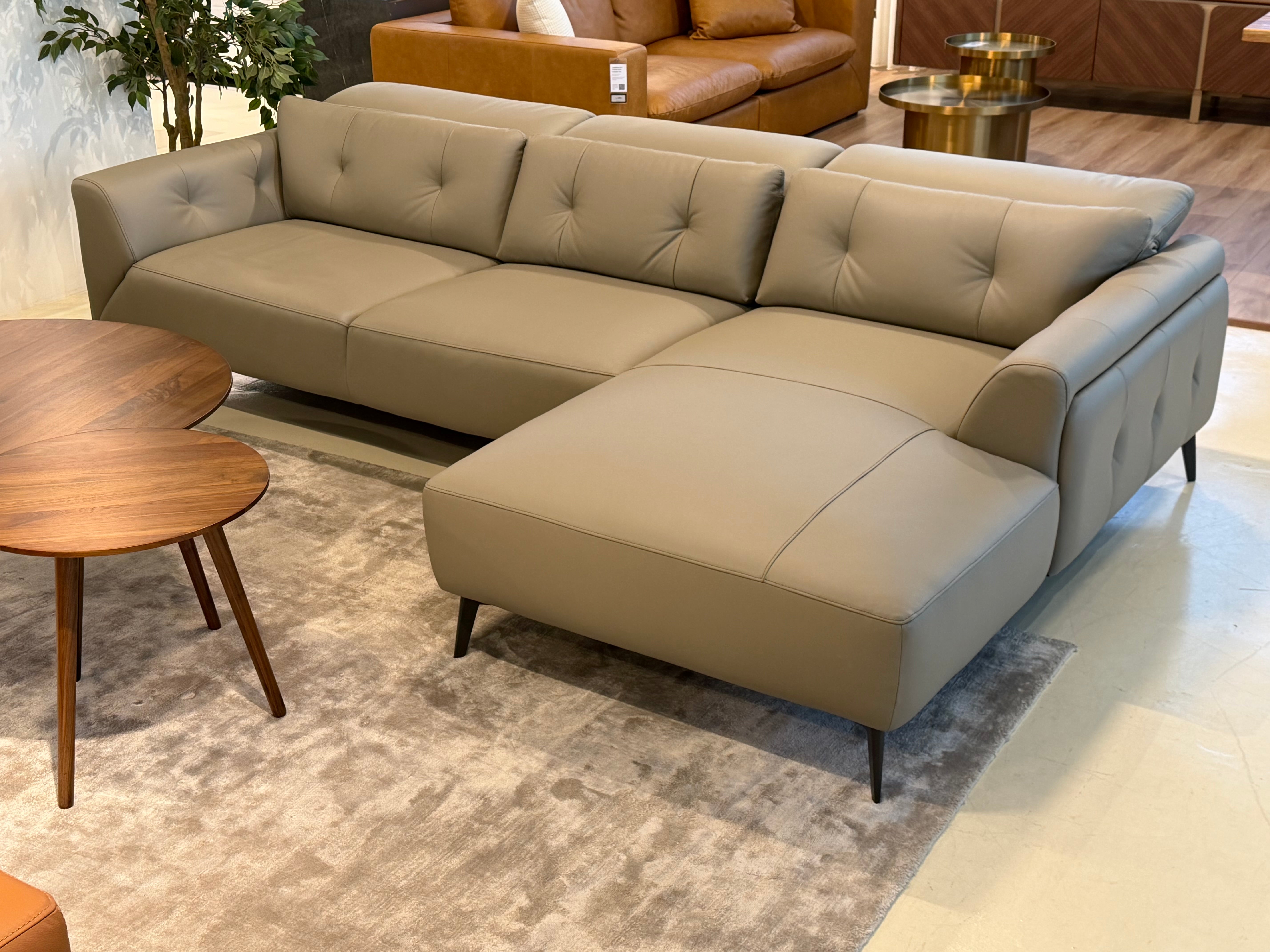 Gemma (Standard) Right Facing L-Shape Leather Sofa