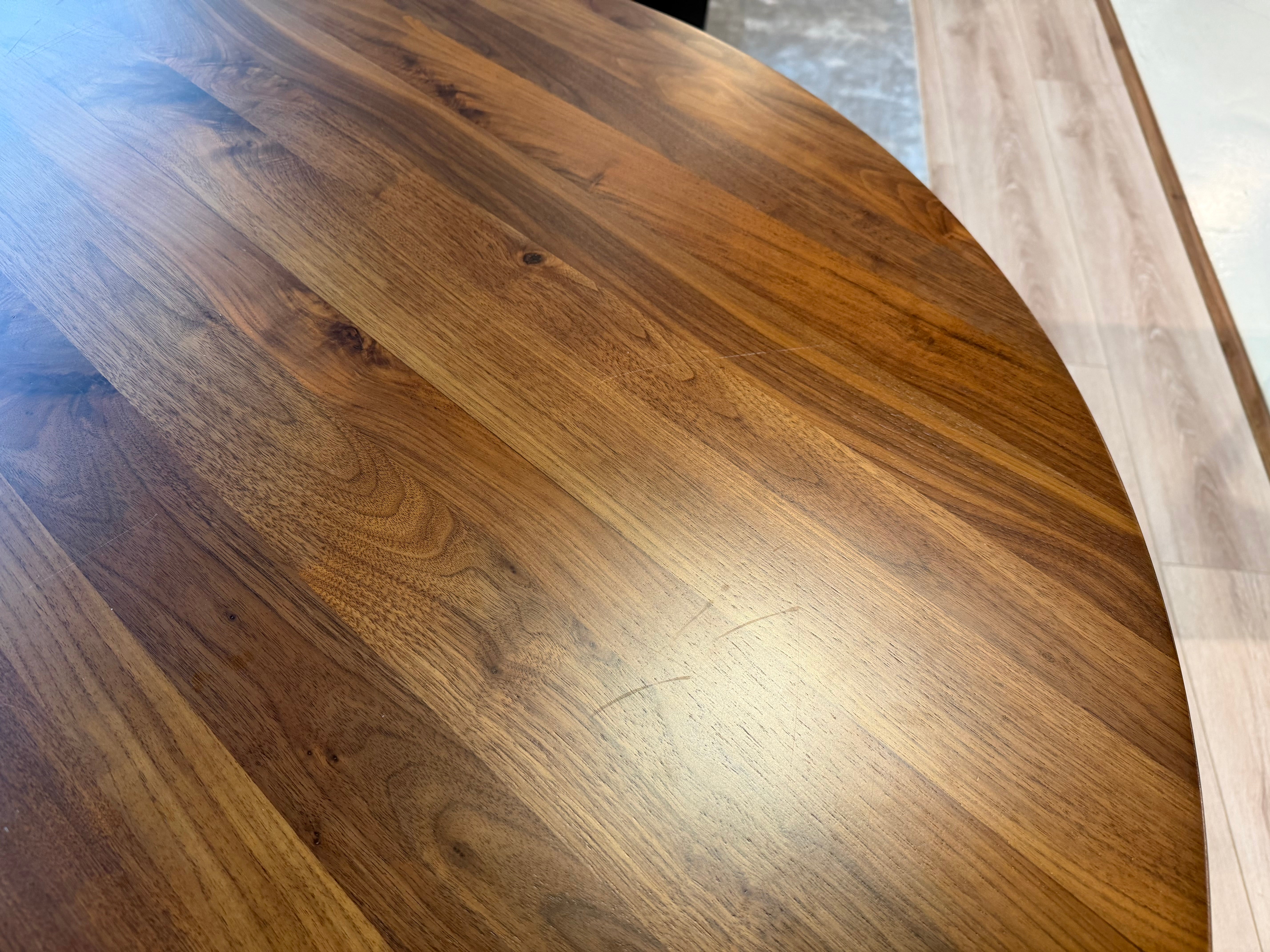 Axel Round Solid Wood Dining Table (120cm), American Black Walnut