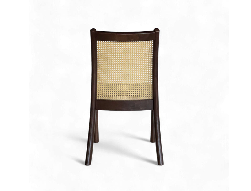 Finn Rattan Dining Chair, Frost White - Water Repellent Fabric