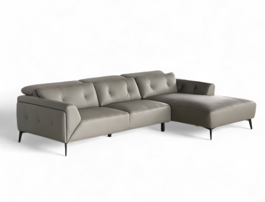 Gemma (Standard) Right Facing L-Shape Leather Sofa
