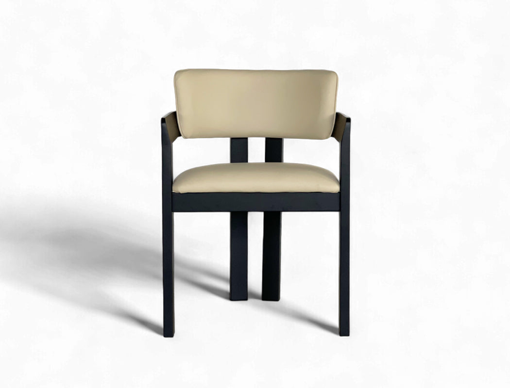 Gustav Dining Arm Chair (Top Grain Leather), Natural