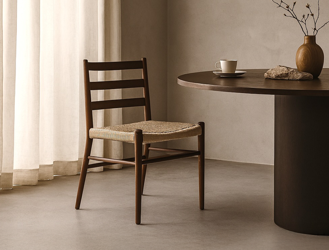 Harrison Dining Chair, Walnut Brown, Set of 4