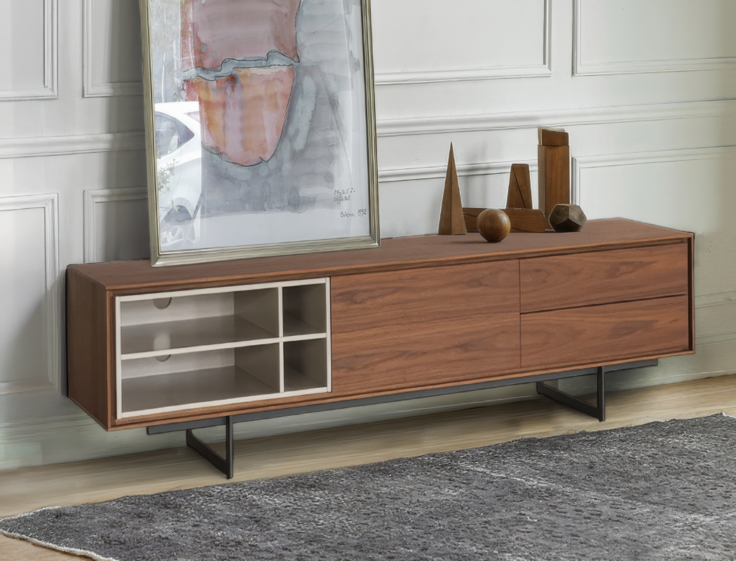 Janson Wood TV Console, American Walnut