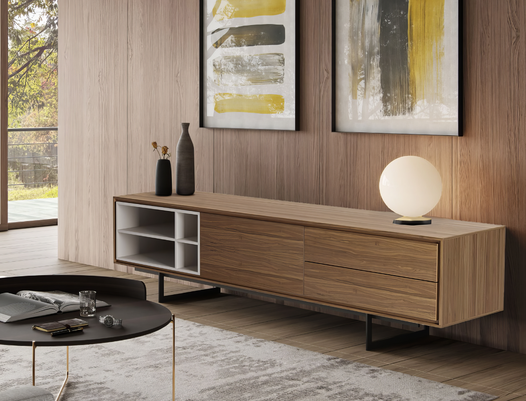 Janson Wood TV Console, American Walnut