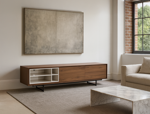 Janson Wood TV Console, American Walnut