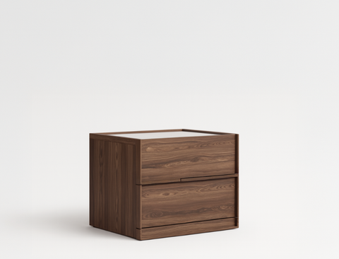 Juliana Bedside Table, American Walnut, Set of 2