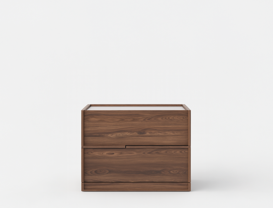 Juliana Bedside Table, American Walnut, Set of 2