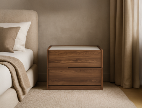 Juliana Bedside Table, American Walnut