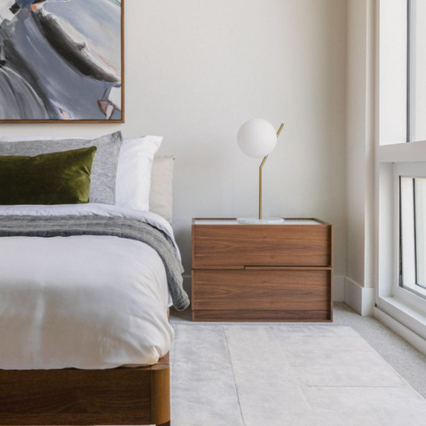 Juliana Bedside Table, American Walnut