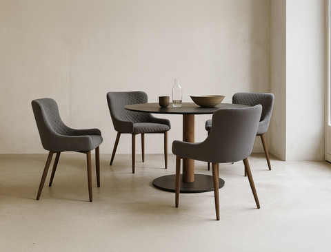 Justina Fabric Dining Chair, Smoke Grey