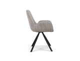 Kinsley Fabric Swivel Dining Arm Chair, Toffee - Pet Friendly Fabric