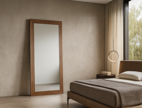 Laurent Wood Mirror, Walnut