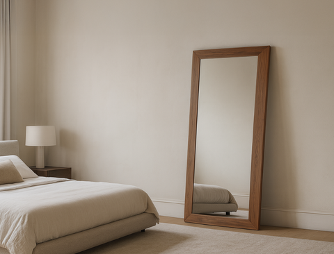 Laurent Wood Mirror, Walnut