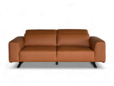 Leo 3 Seater Leather Sofa, Honey Brown
