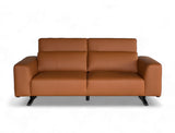 Leo 3 Seater Leather Sofa, Honey Brown