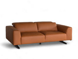 Leo 3 Seater Leather Sofa, Honey Brown