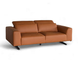 Leo 3 Seater Leather Sofa, Honey Brown