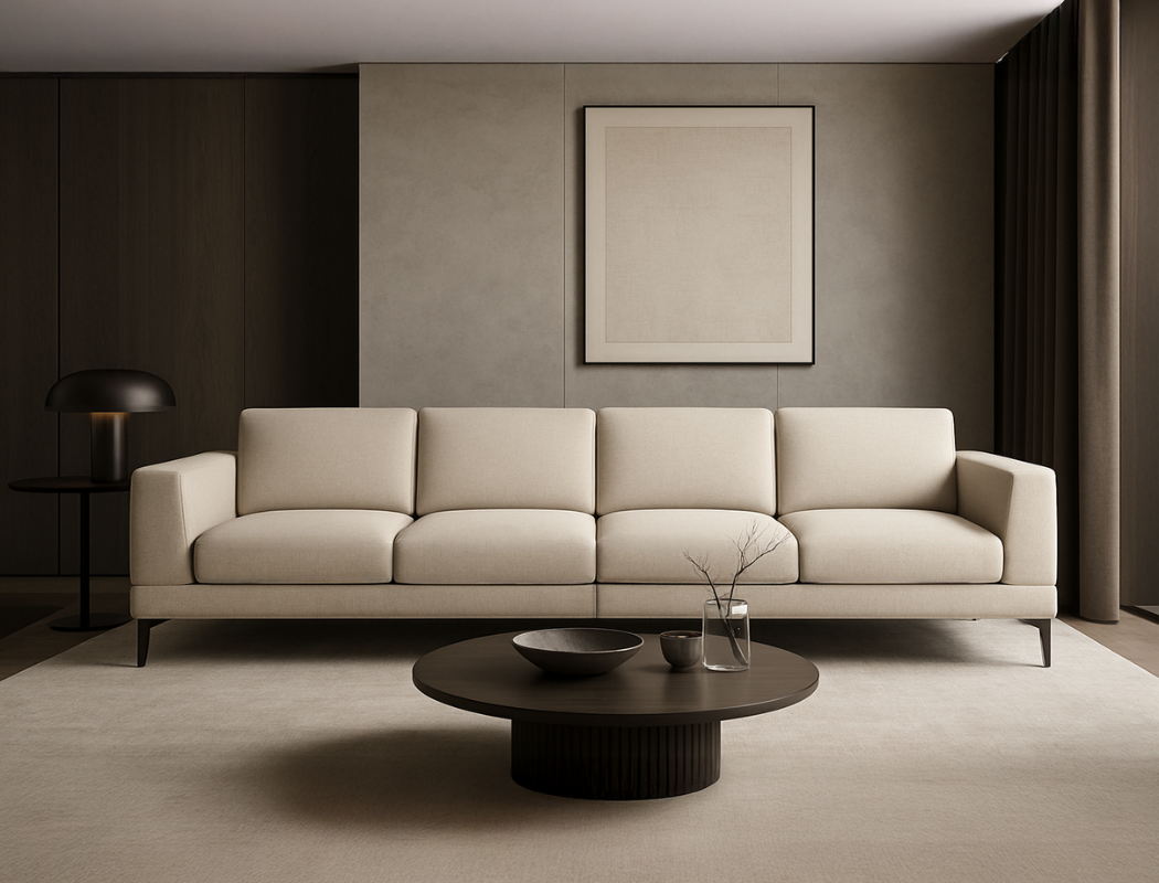 Liam (Duo) 4 Seater Sofa, Bottega White