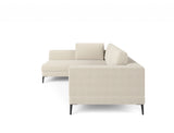 Liam Left Facing L-Shape Sofa, Bottega White