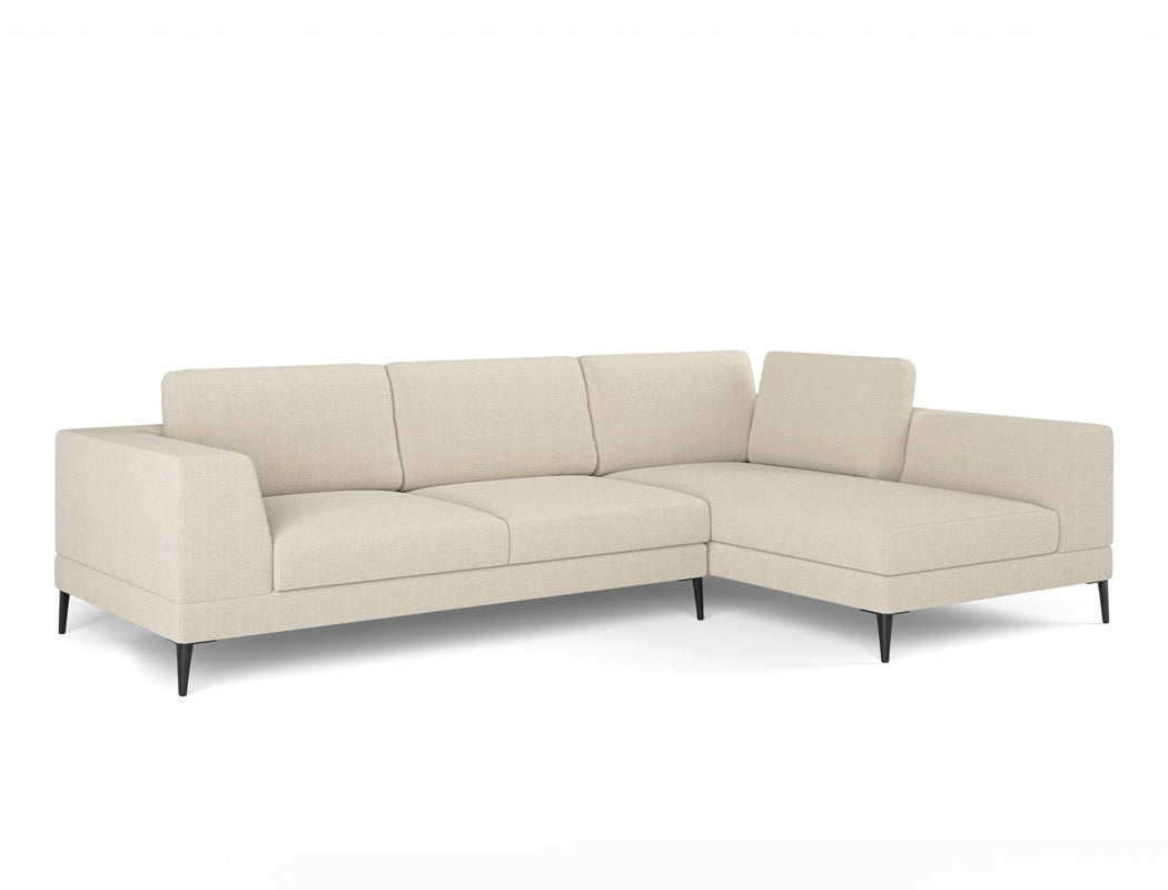 Liam Right Facing L-Shape Sofa, Bottega White