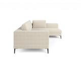 Liam Right Facing L-Shape Sofa, Bottega White