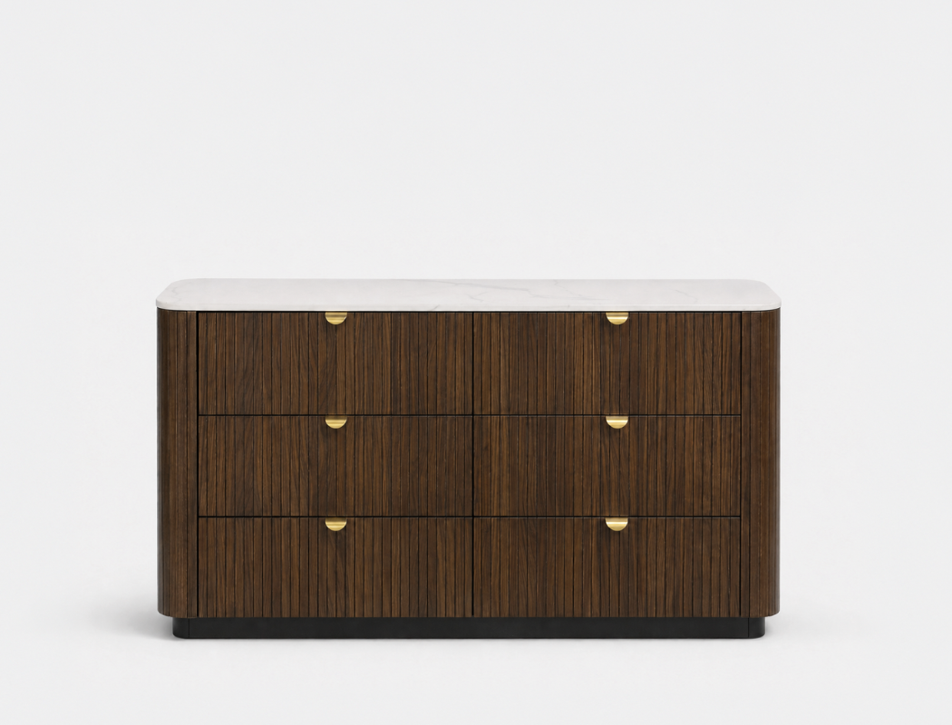 Lincoln Wood 6-Drawer Dresser