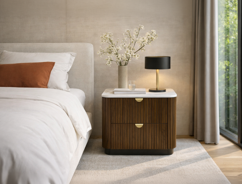 Lincoln Wood Bedside Table, Set of 2