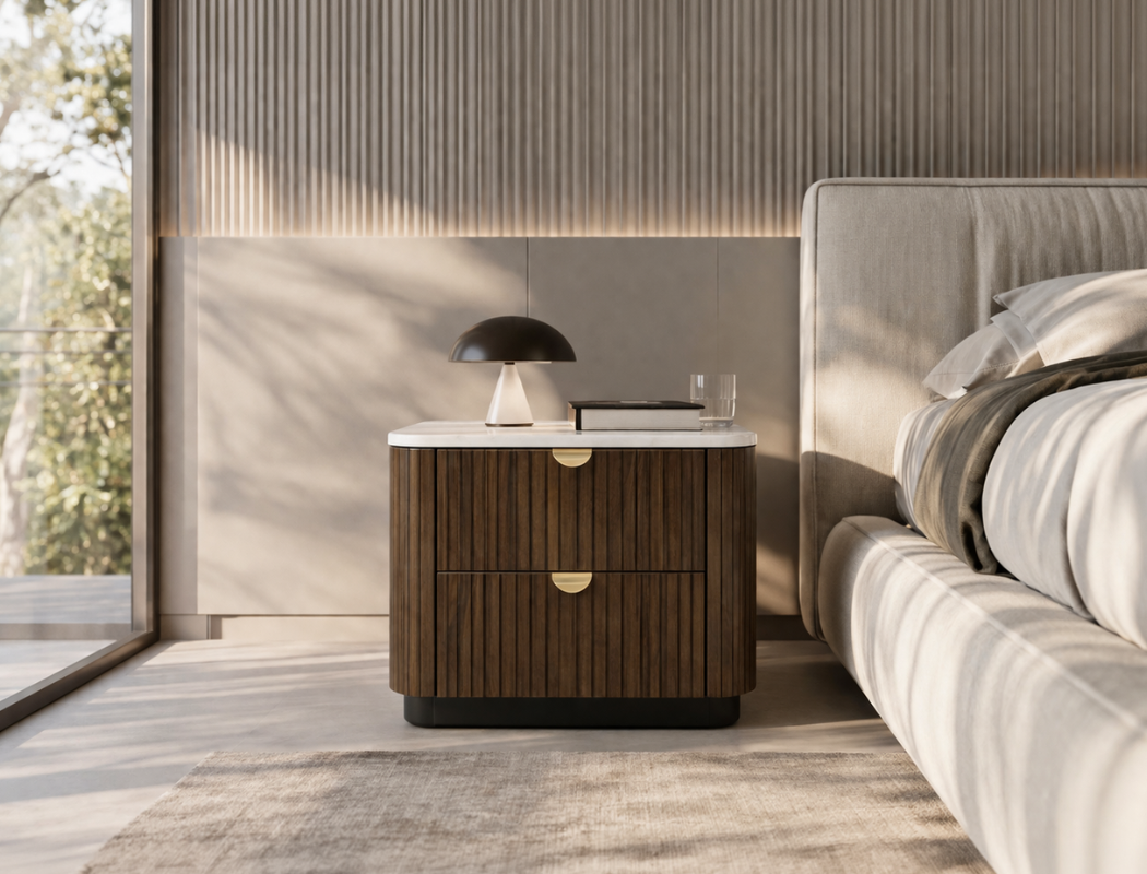 Lincoln Wood Bedside Table, Set of 2
