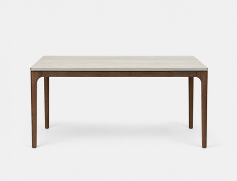 Lindon Travertine Dining Table, Sintered Stone (160cm)