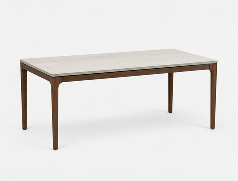 Lindon Travertine Dining Table, Sintered Stone (180cm)