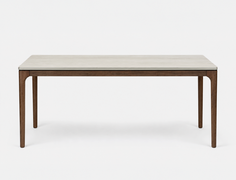 Lindon Travertine Dining Table, Sintered Stone (180cm)