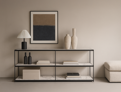 Lucca Low Shelf, Sintered Stone