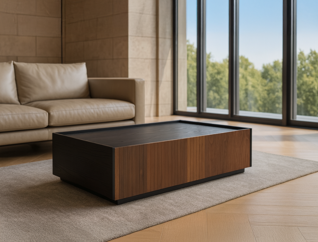 Luisa Wood Coffee Table (with Storage)