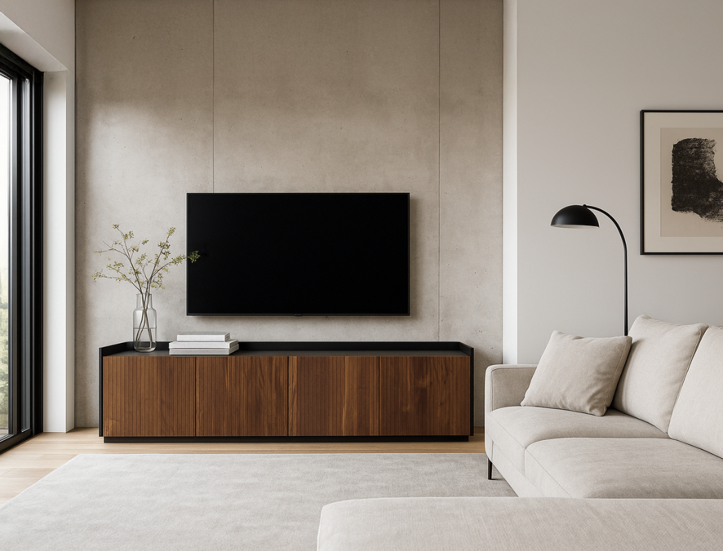 Luisa Wood TV Console (210cm), American Walnut