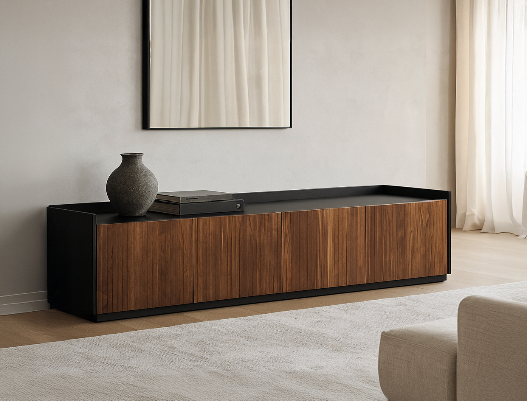 Luisa Wood TV Console (210cm), American Walnut