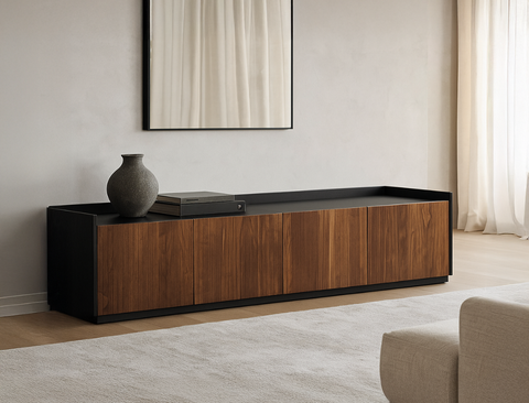 Luisa Wood TV Console (210cm), American Walnut