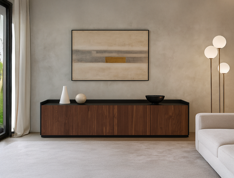 Luisa Wood TV Console (210cm), American Walnut
